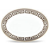 Ginori Labirinto Ebano Oval Platter - 13.4"